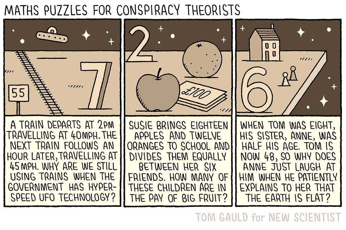 Tom Gauld: Maths puzzles for conspiracy theorists
