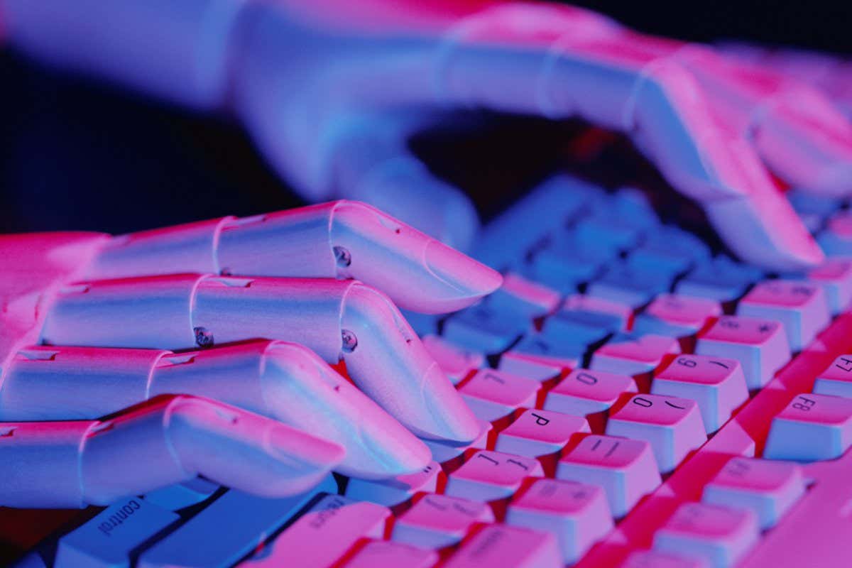 Robotic hands using a keyboard