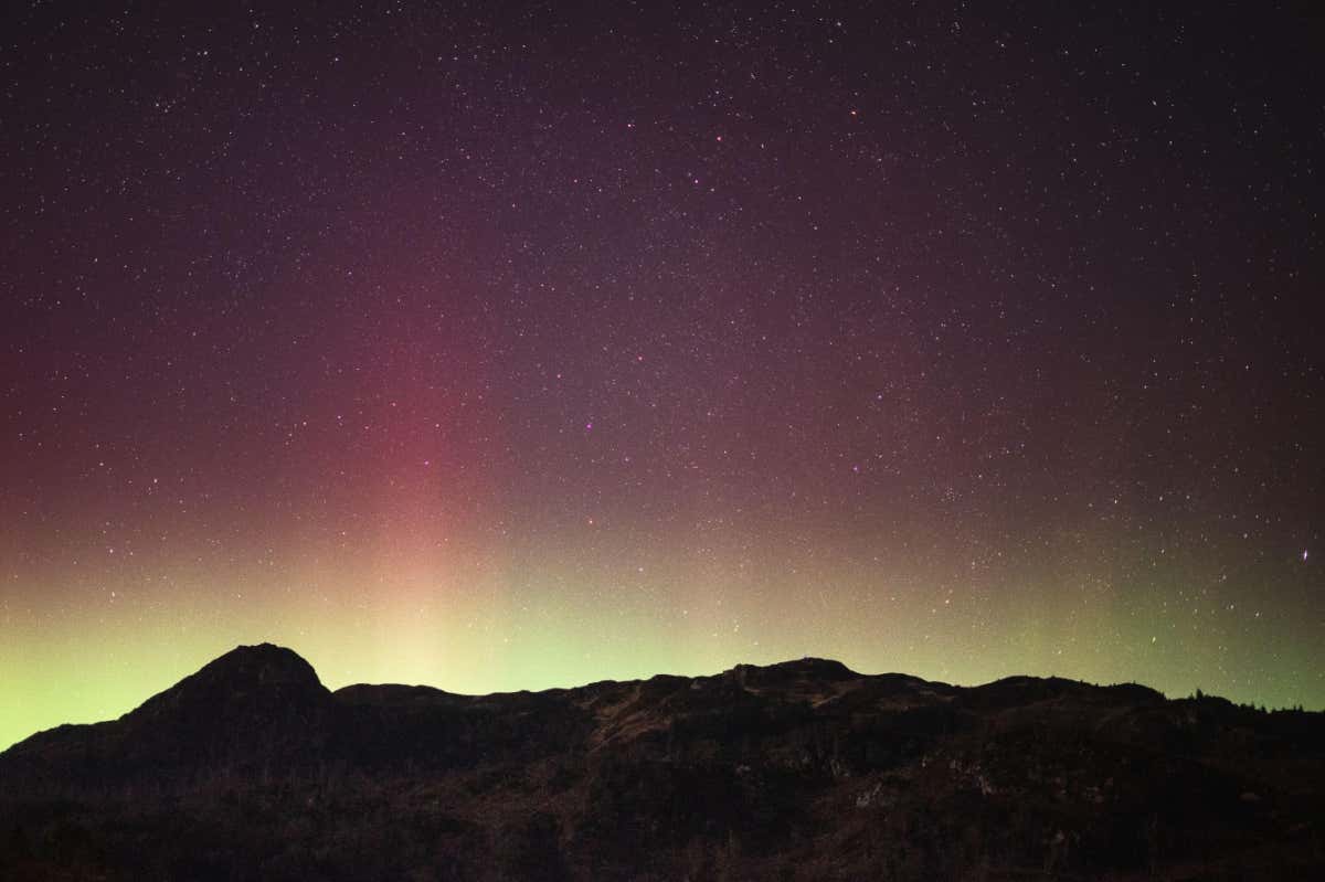 The northern lights in Scotland on 26th February