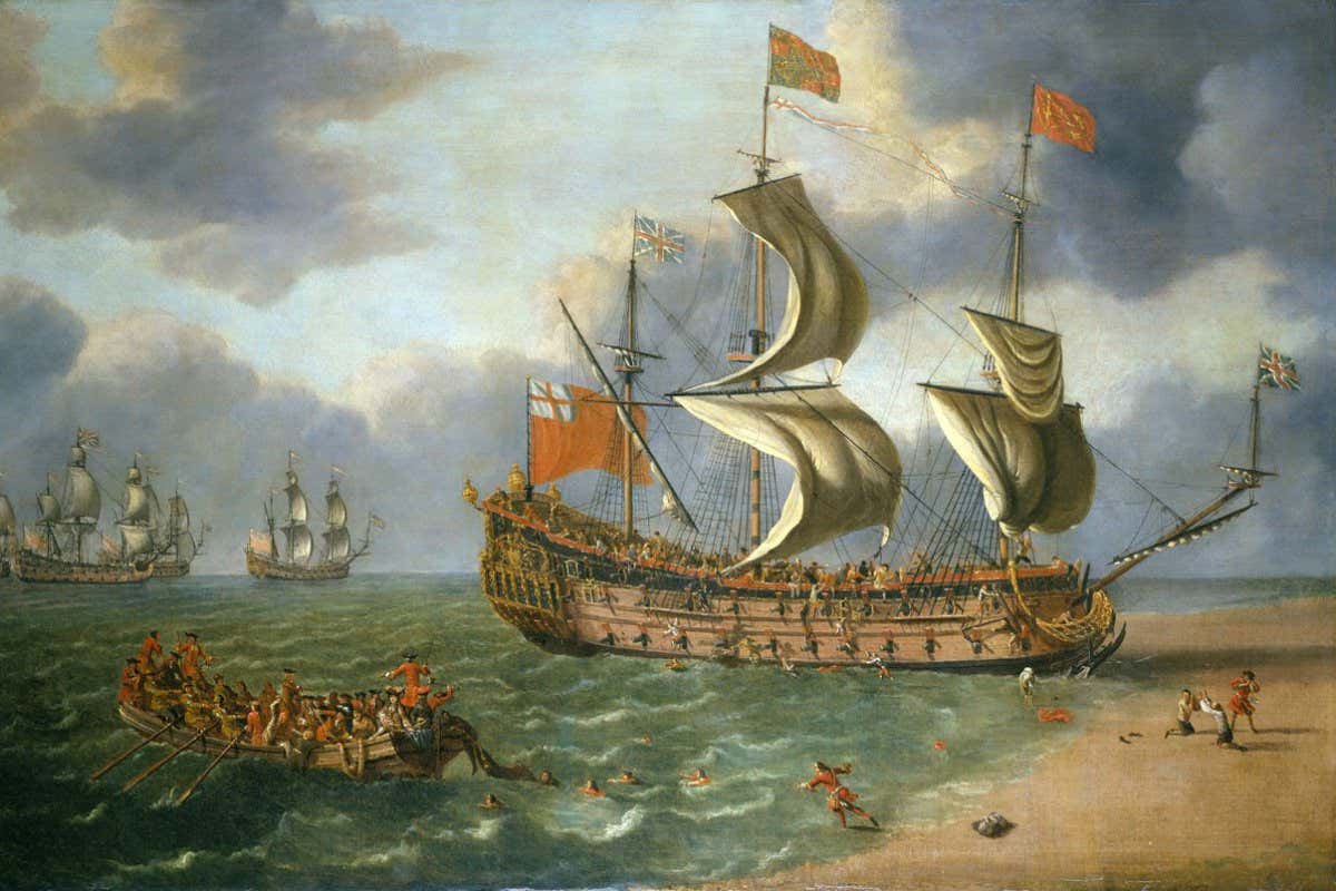 The Wreck of the Gloucester off Yarmouth, 6 May 1682, by Johan Danckerts, 1682_credit Royal Museums Greenwich_Wikimedia Commons