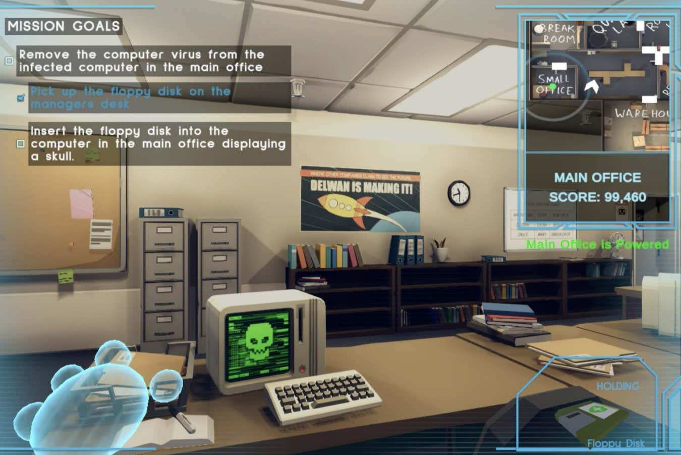 Screenshot from the Alexa Arena computer game