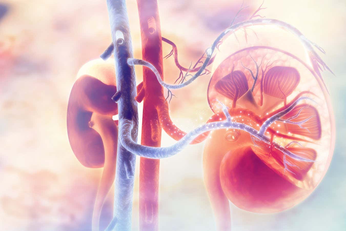Human kidney cross section. 3d illustration; Shutterstock ID 759443860; purchase_order: -; job: -; client: -; other: -