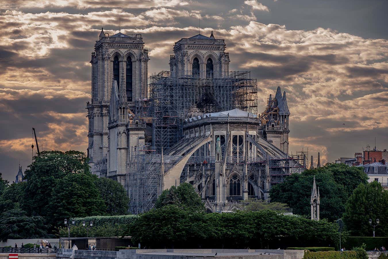 Notre Dame cathedral is being restored