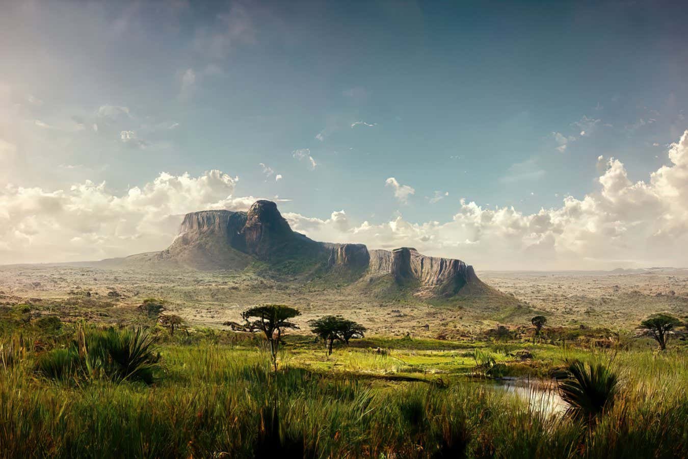 illustration of an African Savannah Landscape