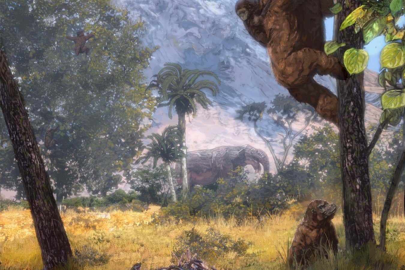 Artistic rendering of Morotopithecus