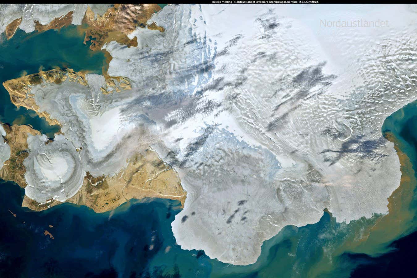 Norway's Svalbard archipelago viewed from a satellite