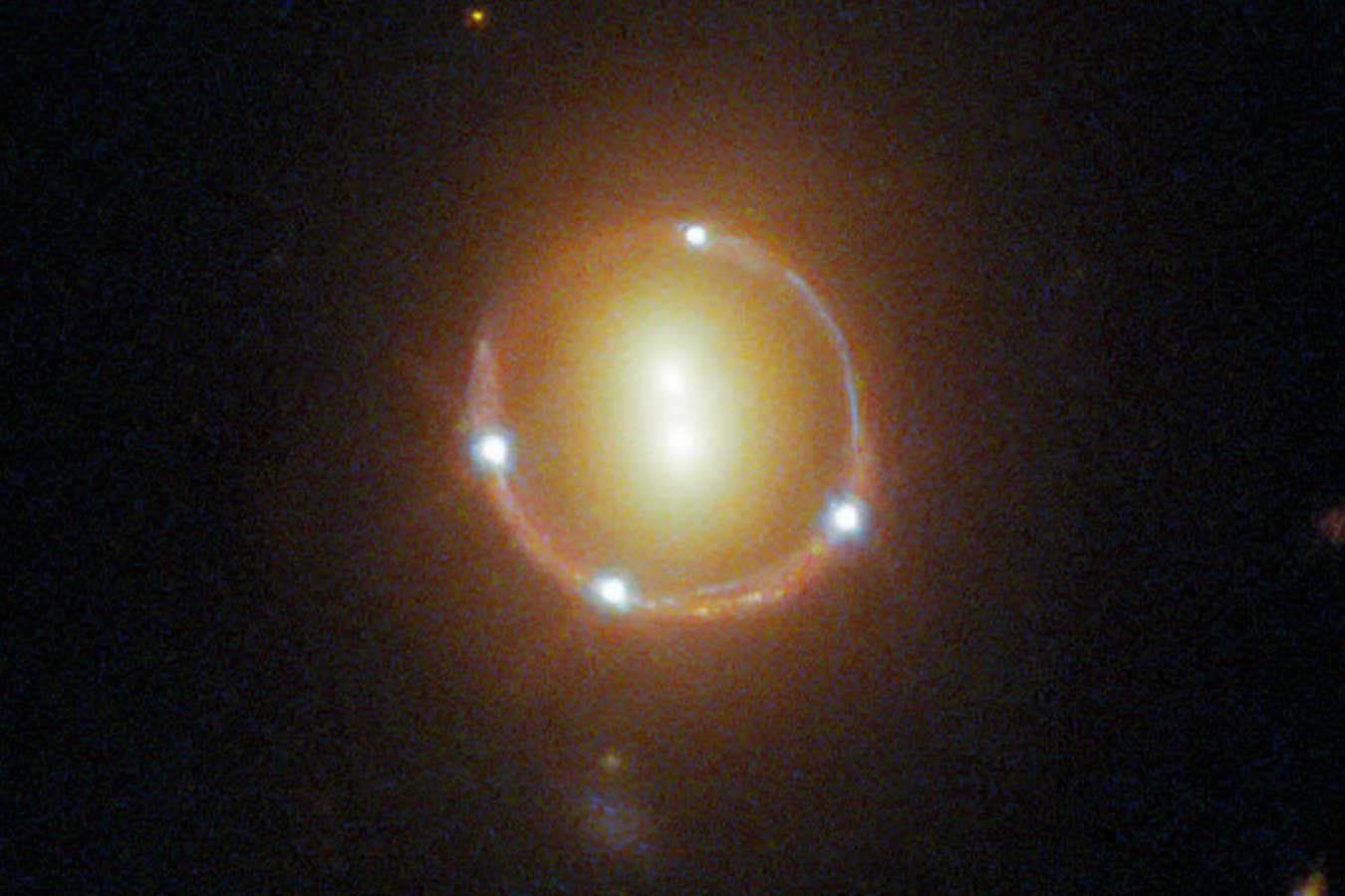 A gravitational-lensed image of a galaxy