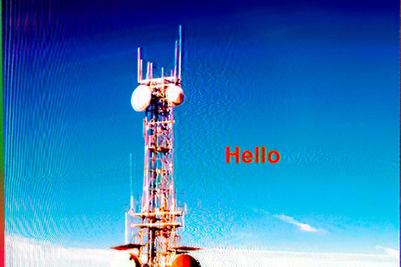 CU Soon 2023 6 channel video installation documenting Nye Thompson?s performance for humans and satellites. Using radio signals the artist transmitted a series of images out into space on an intercept path with passing satellites, setting up a dialogue with these hidden machines. The receiving satellites sent the images back down to Earth again, multiplied and transformed by their extraterrestrial journey.