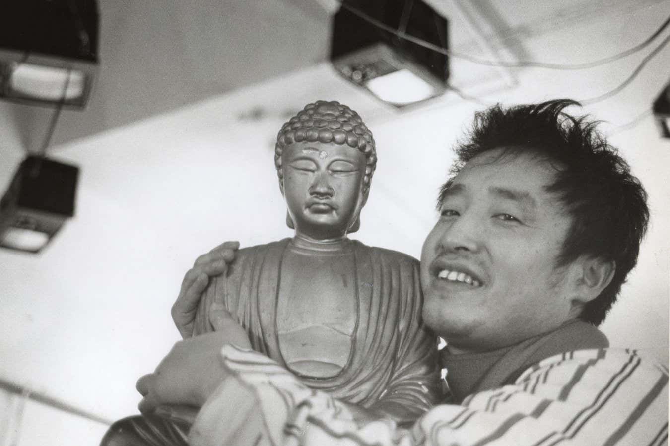 A still from Nam June Paik: Moon is the Oldest TV by Amanda Kim, an official selection of the U.S. Documentary Competition at the 2023 Sundance Film Festival. Courtesy of Sundance Institute.