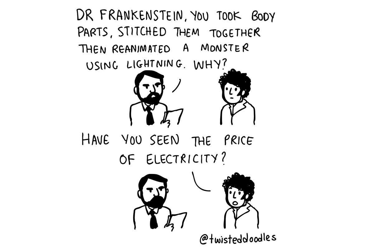Twisteddoodles on Dr Frankenstein's monster