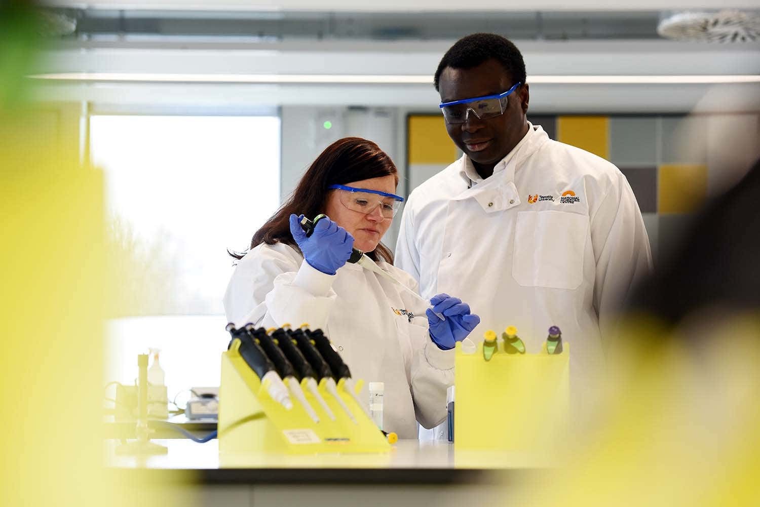 Lab work taking place at Teesside University