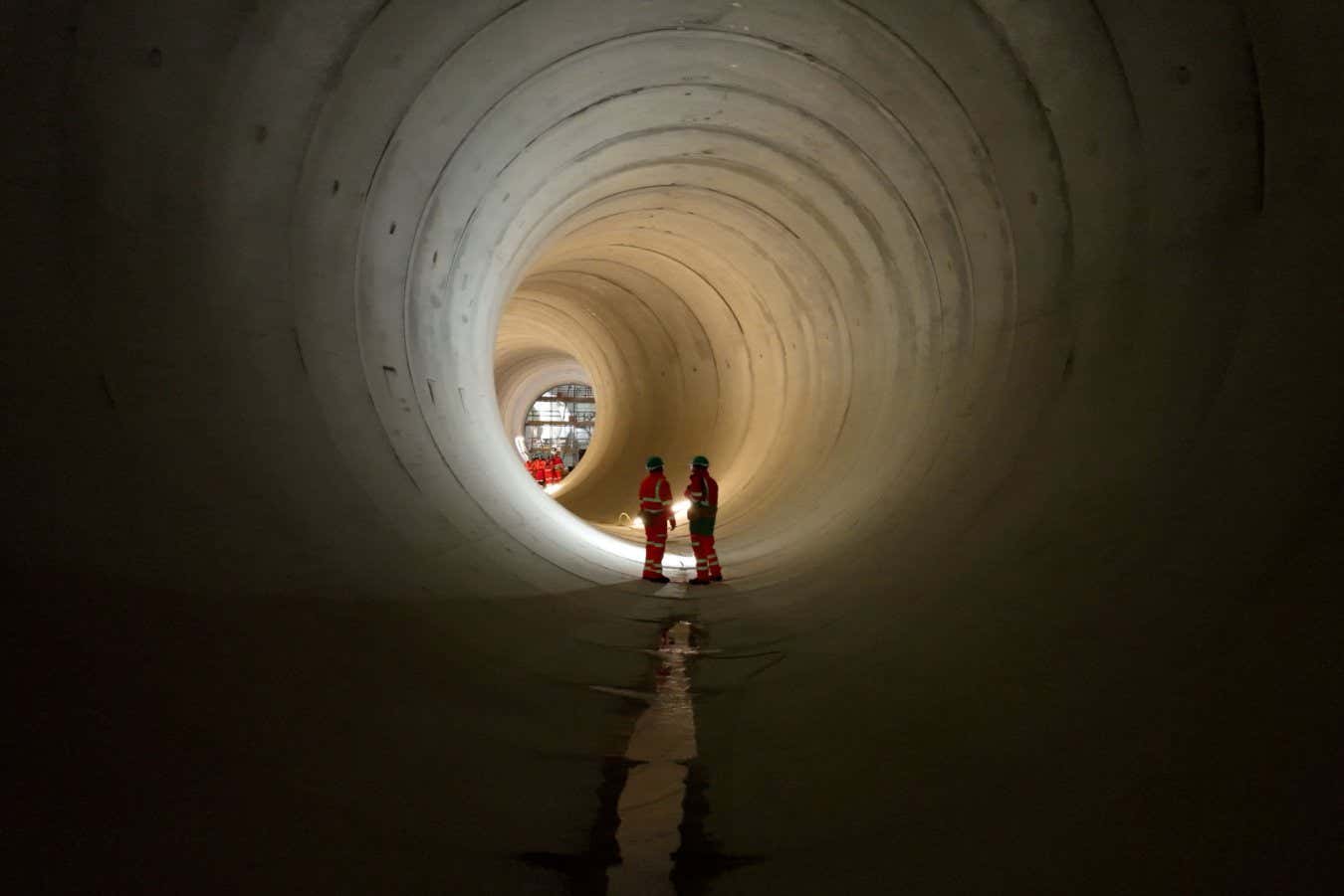 Inside the Tideway 'super sewer' near Fulham, London