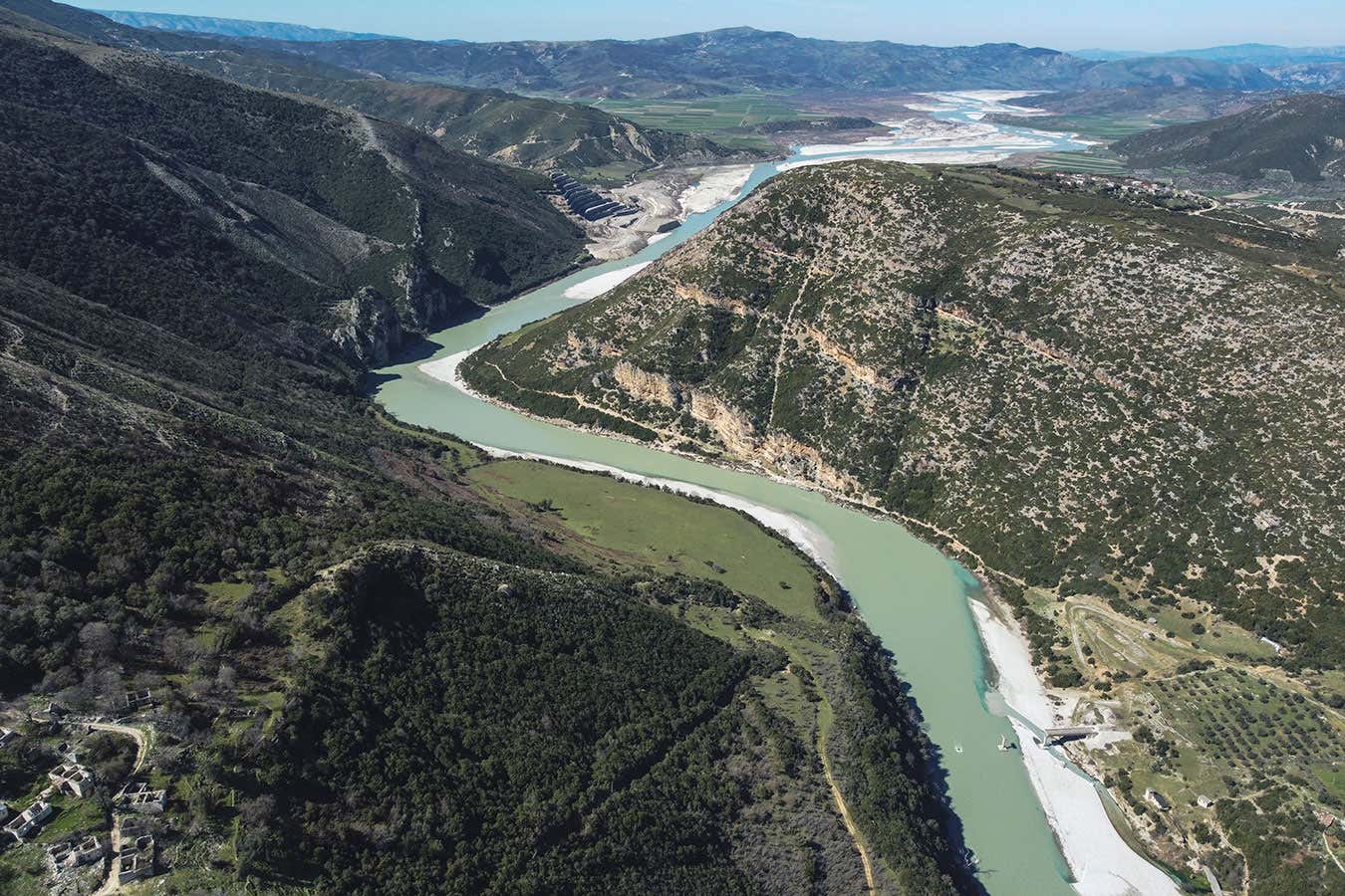 Albania's Vjosa river from above