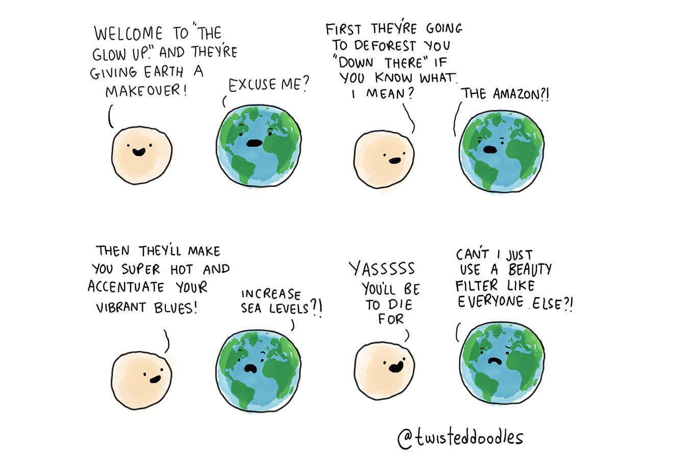 Twisteddoodles gives Earth a makeover