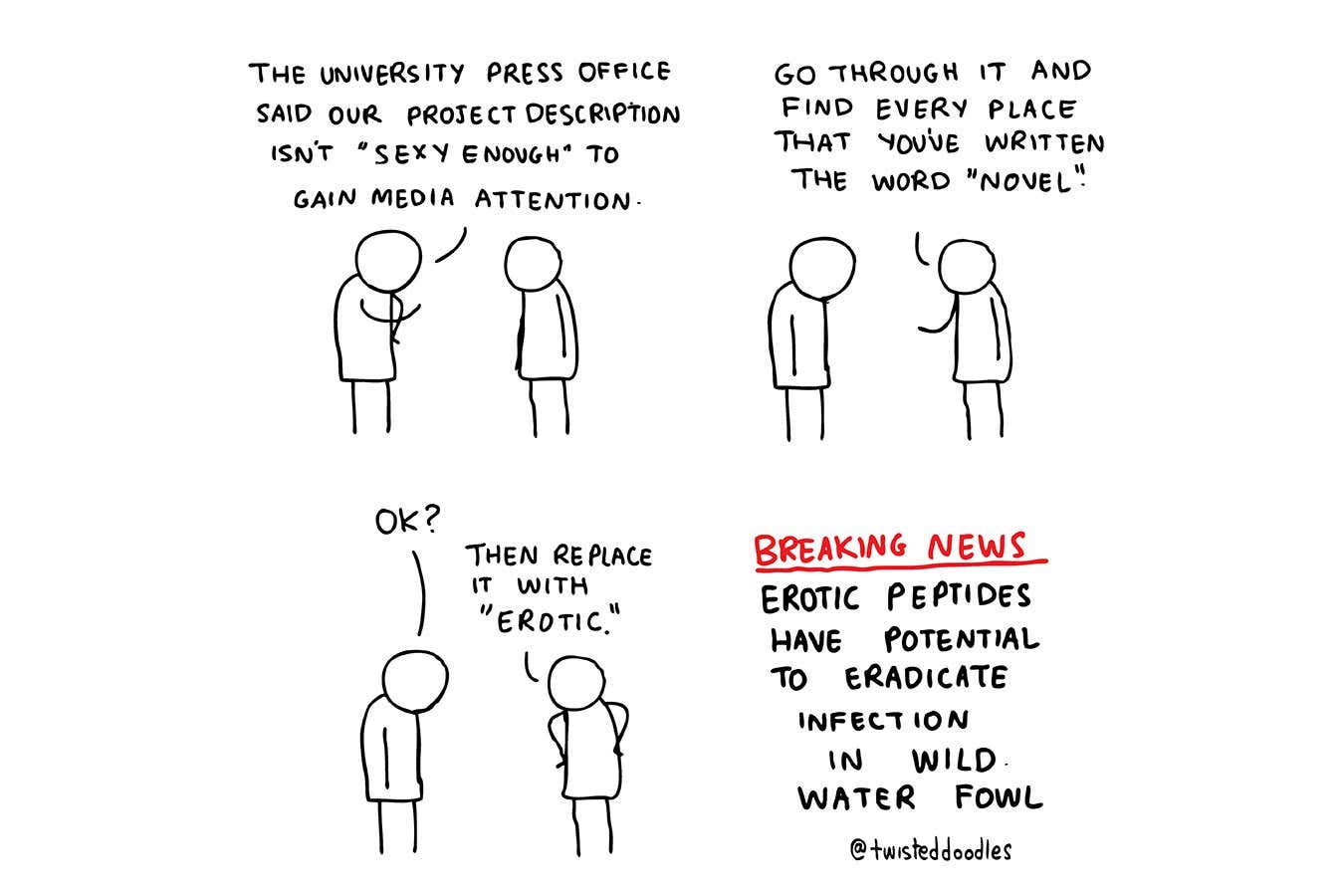 Twisteddoodles on how a science project might gain media attention