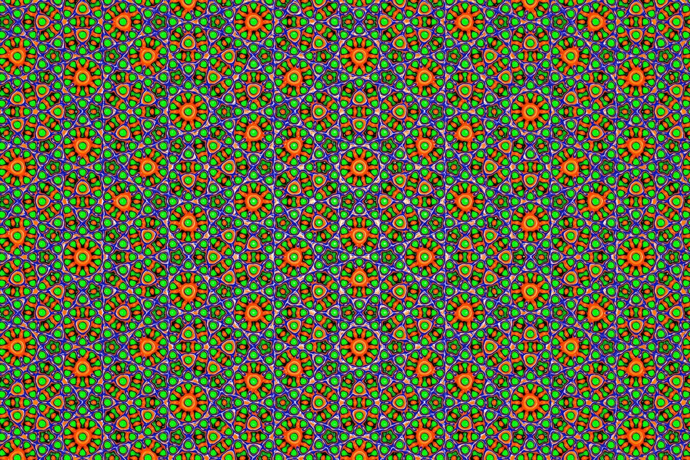 A computer-generated model of a quasicrystal pattern