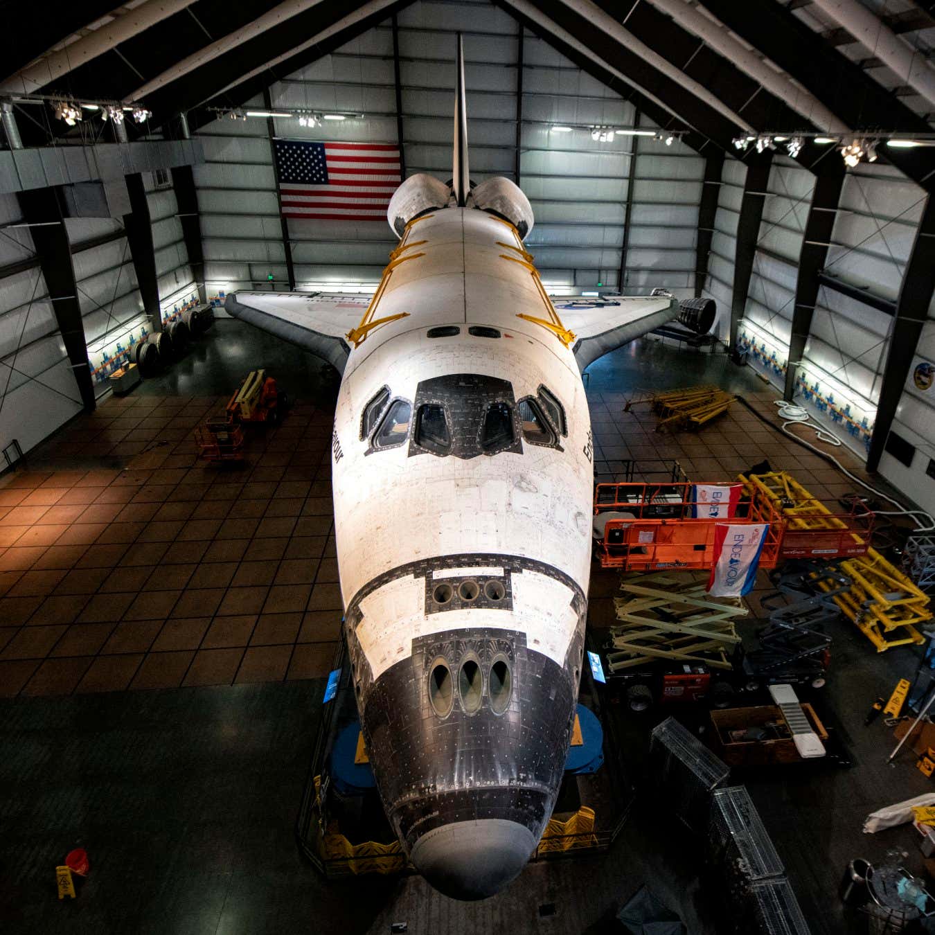 Top View of Endeavour Space Shuttle Endeavour