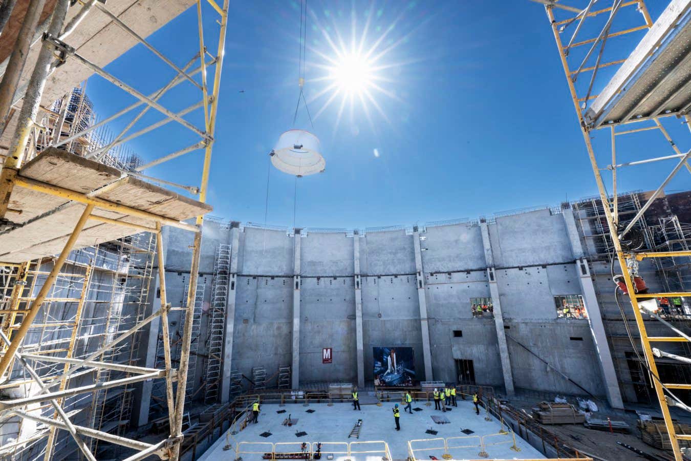 Aft Skirt Being Lowered into the Shuttle Gallery. From July 20, 2023 Space Shuttle Endeavour