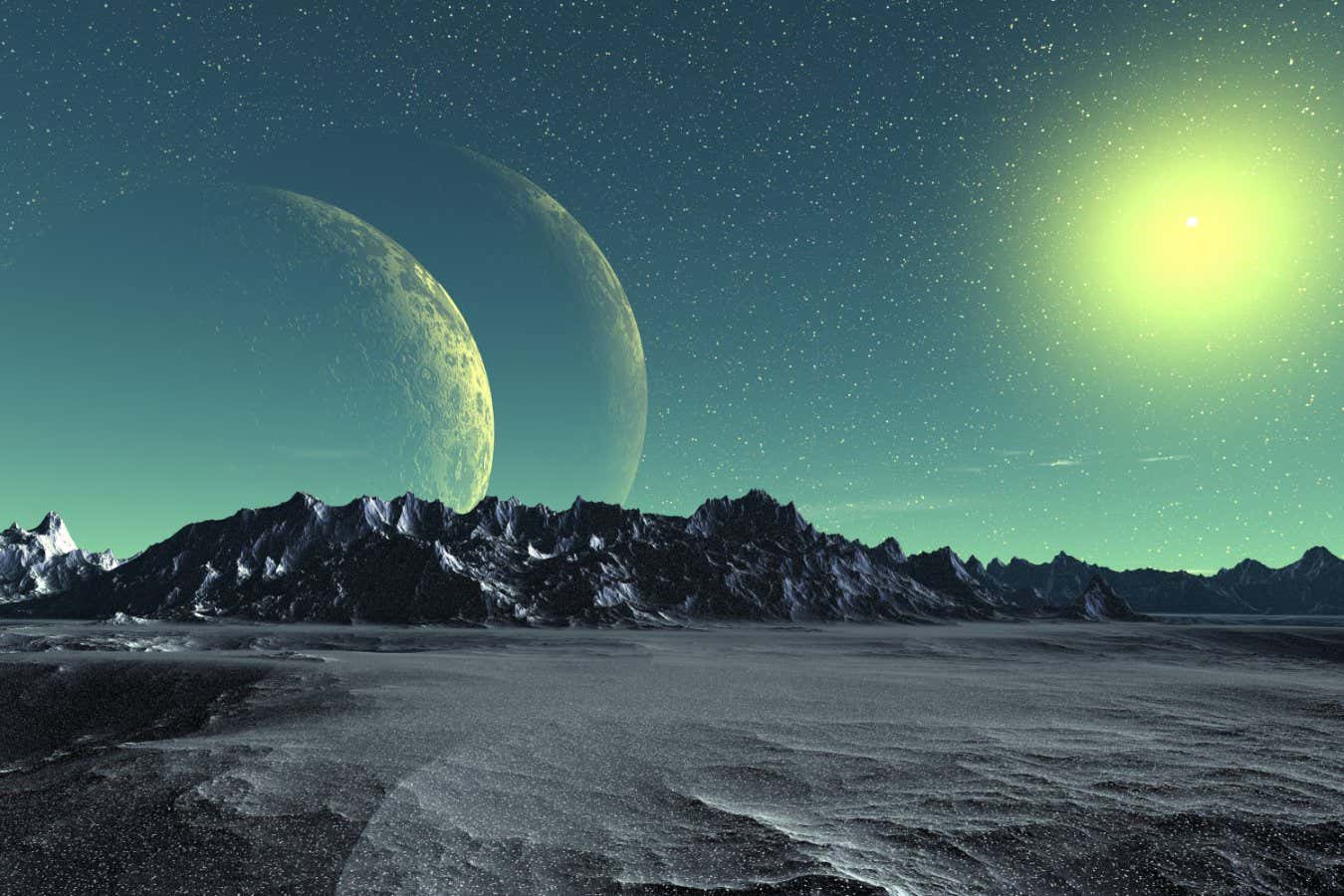 A fantasy alien planet