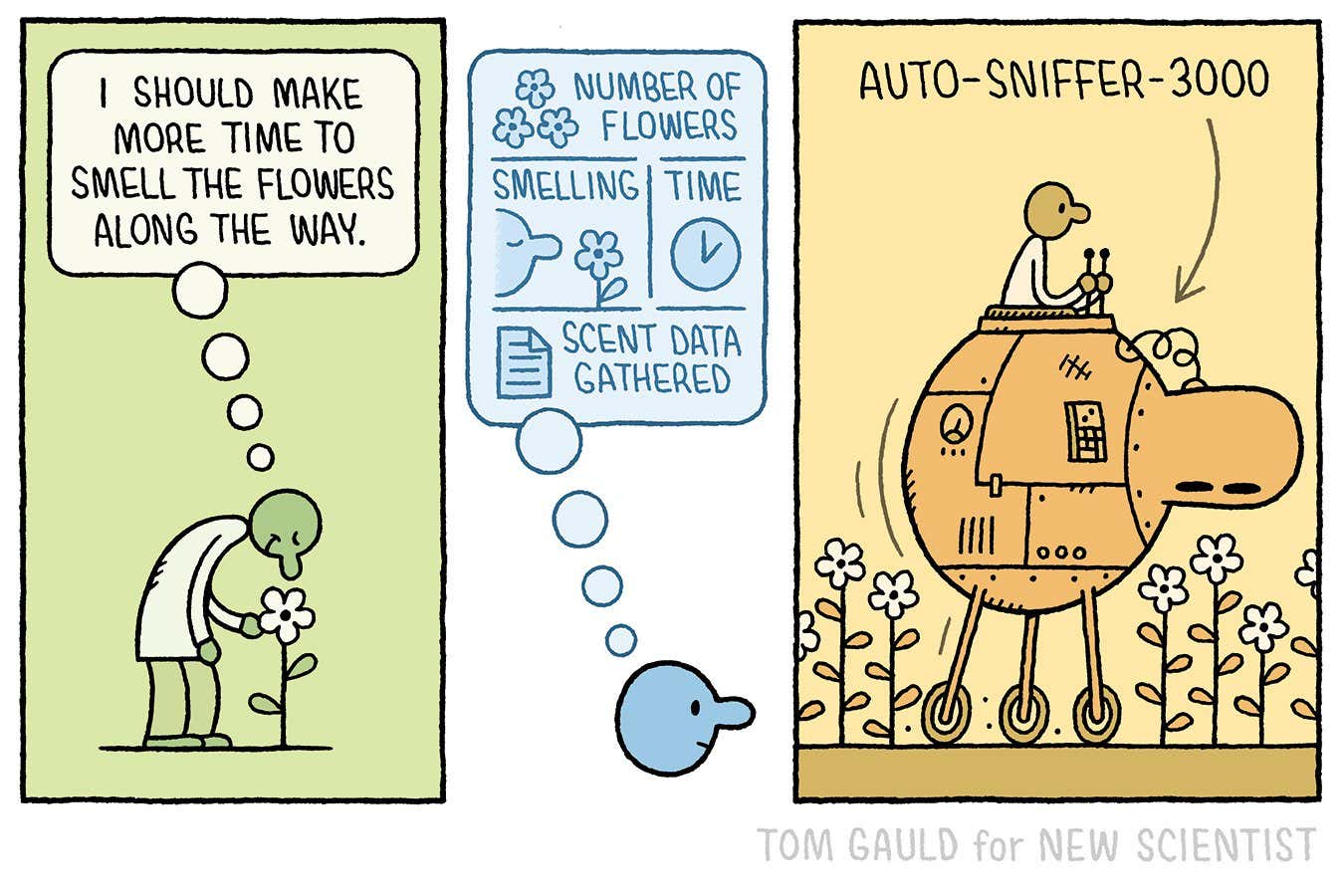 Tom Gauld on taking time to smell the roses