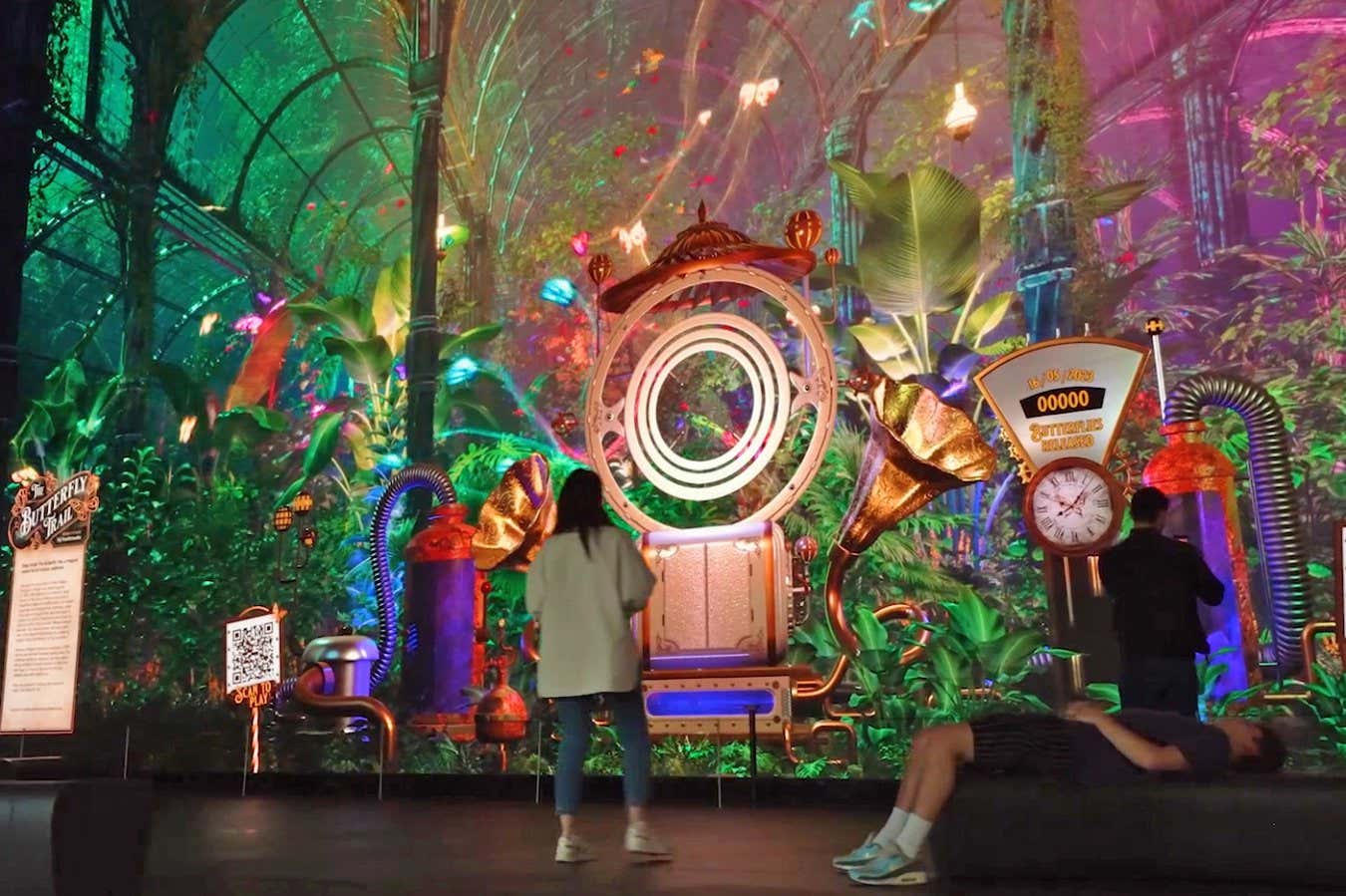 Grab from promotional video for The Butterfly Trail a mixed reality experience designed by Pixel Artworks. https://www.pixelartworks.com/work/the-butterfly-trail/