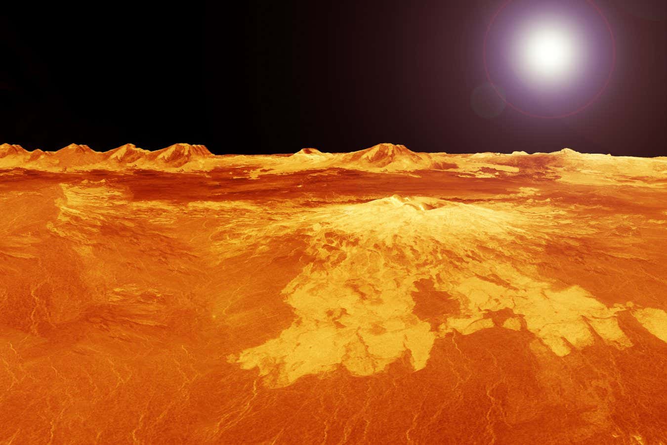 The surface of Venus, the irregularities of the planet. Elements of this image furnished by NASA. High quality photo; Shutterstock ID 2157724597; purchase_order: -; job: -; client: -; other: -