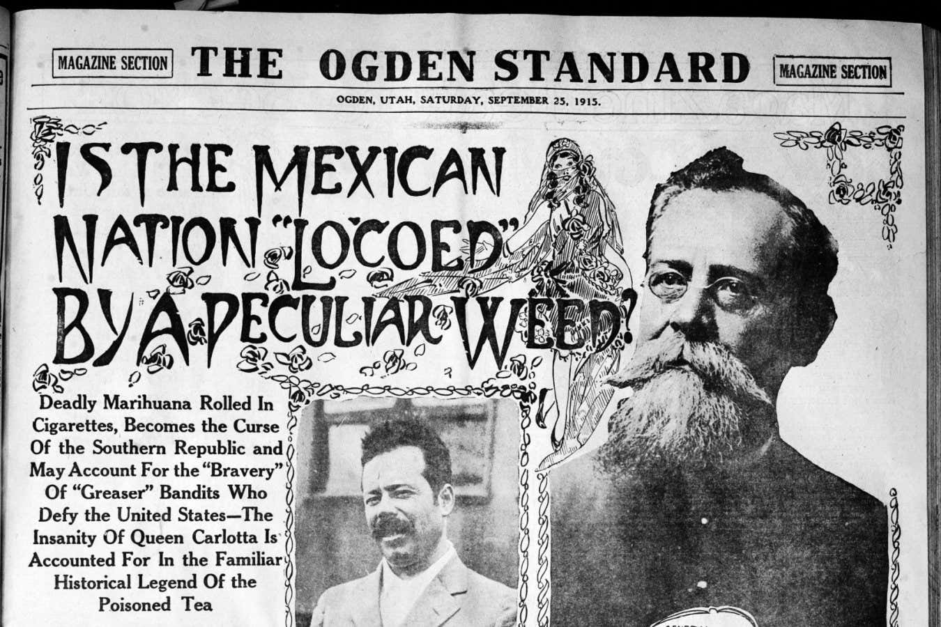 A newspaper article from 1915 asks whether Mexico is 