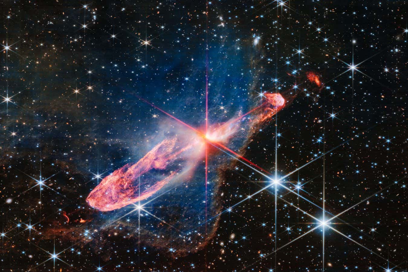 Herbig-Haro 46/47, captured by NASA's James Webb Space Telescope