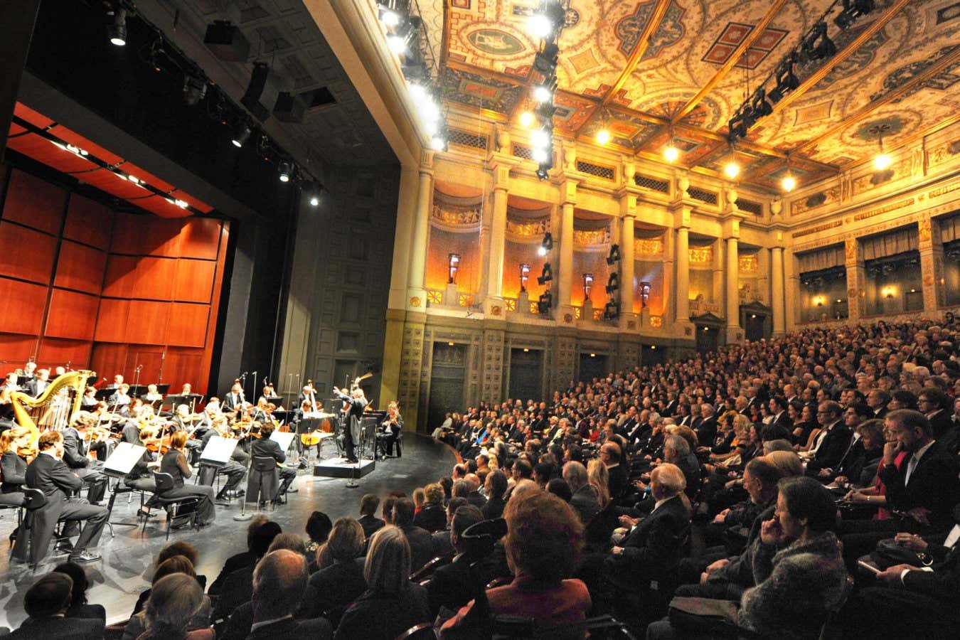 An orchestra charity concert in Munich, Germany