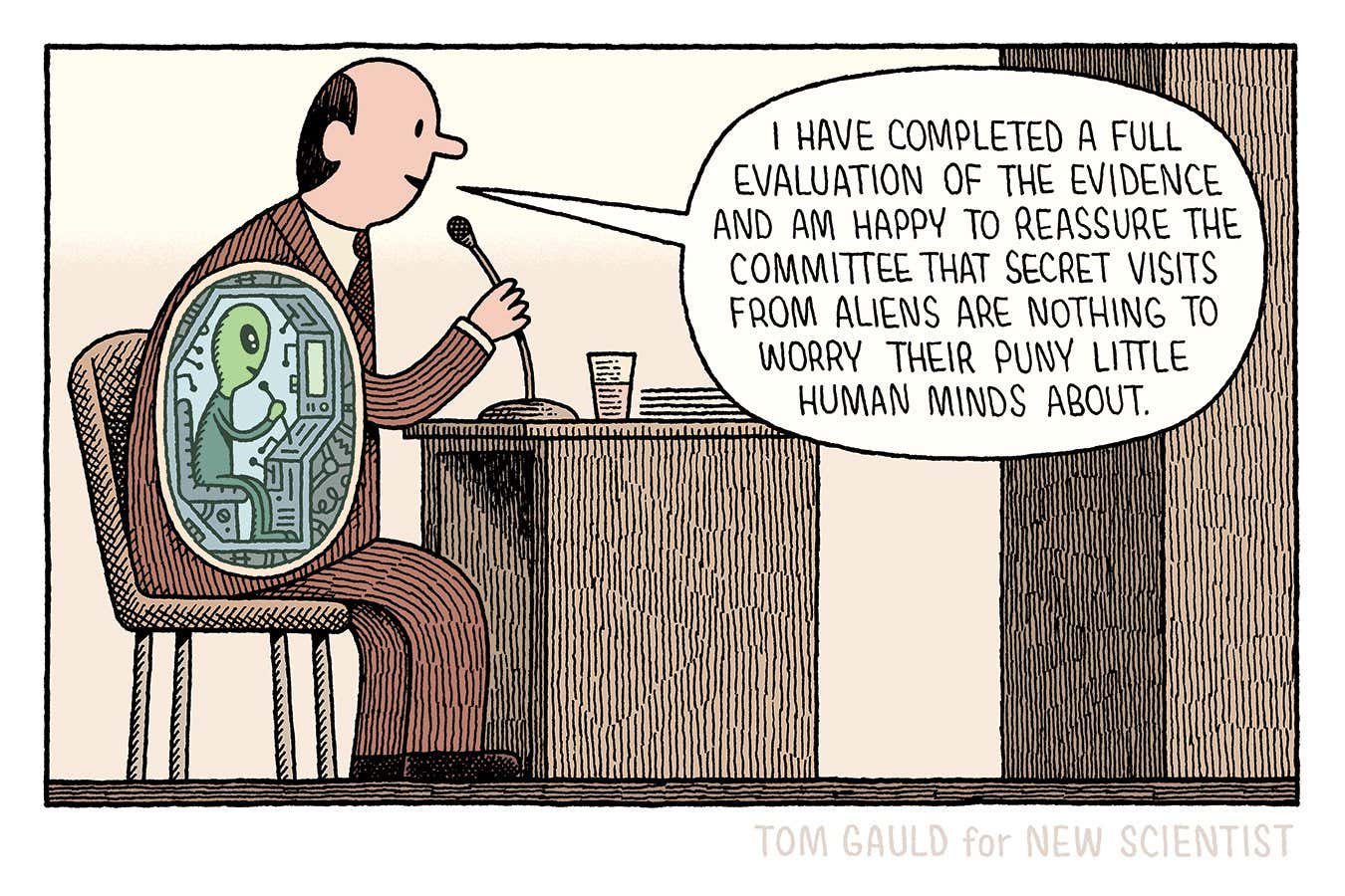 Tom Gauld on a committee on extraterrestrial visits