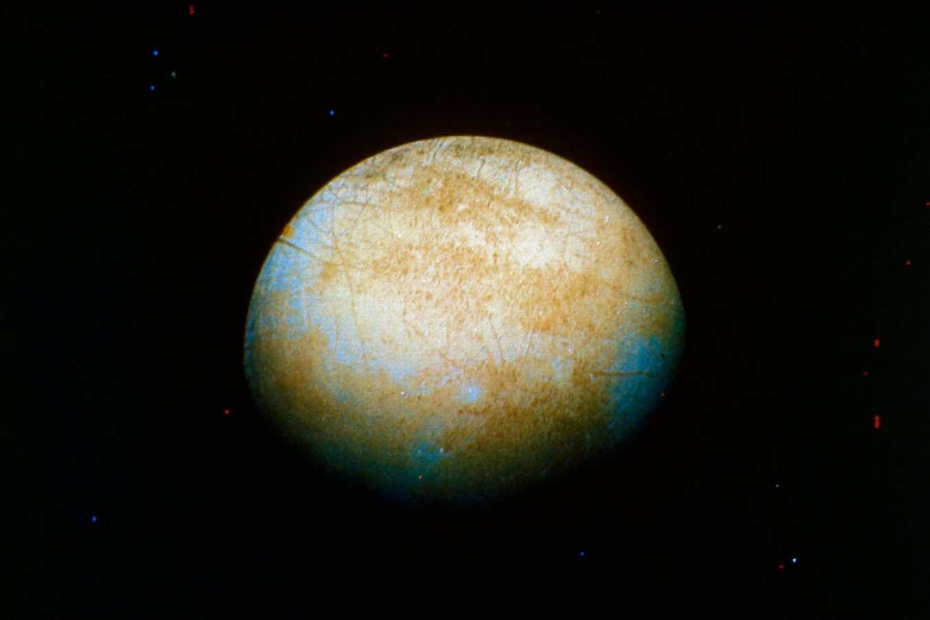 FG10H1 JUPITER: EUROPA, 1979. /nJupiter's moon, Europa. Photographed by Voyager 2, 1979.