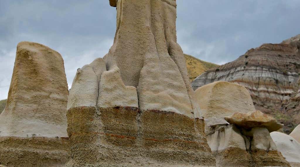 Hoodoo, chimney style geology, located in badlands area, USA