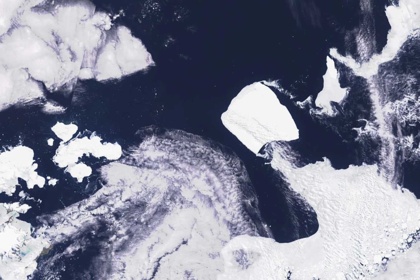 Iceberg A23a as viewed from ESA's Copernicus Sentinel-1 Satellite