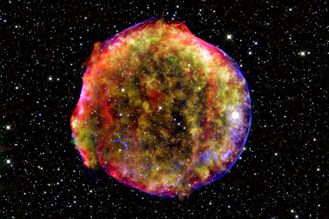 The remnants of a supernova