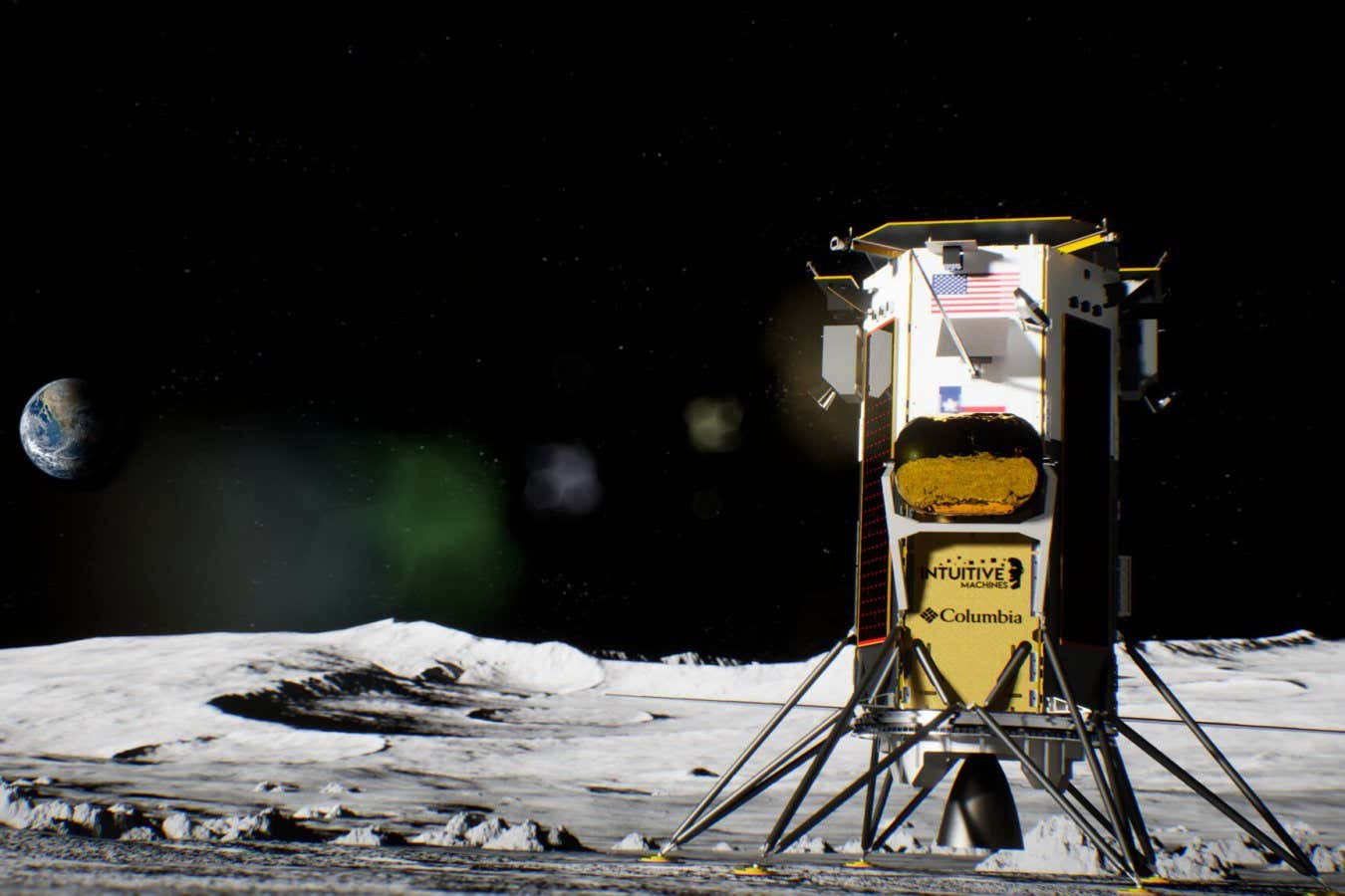 Illustration of Intuitive Machines' Nova-C lunar lander