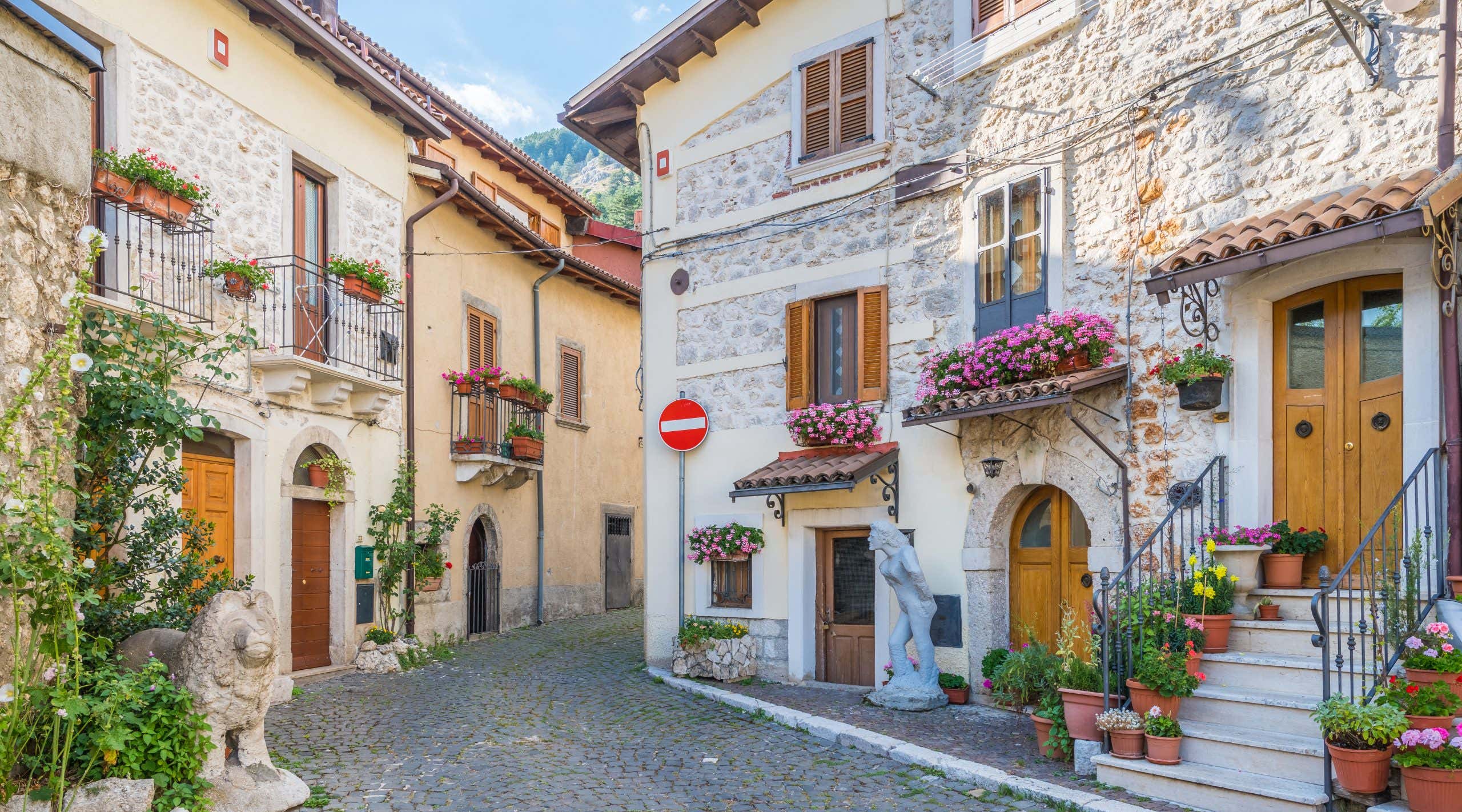 Scenic sight in Pescasseroli, Abruzzo National Park, province of L'Aquila. Italy