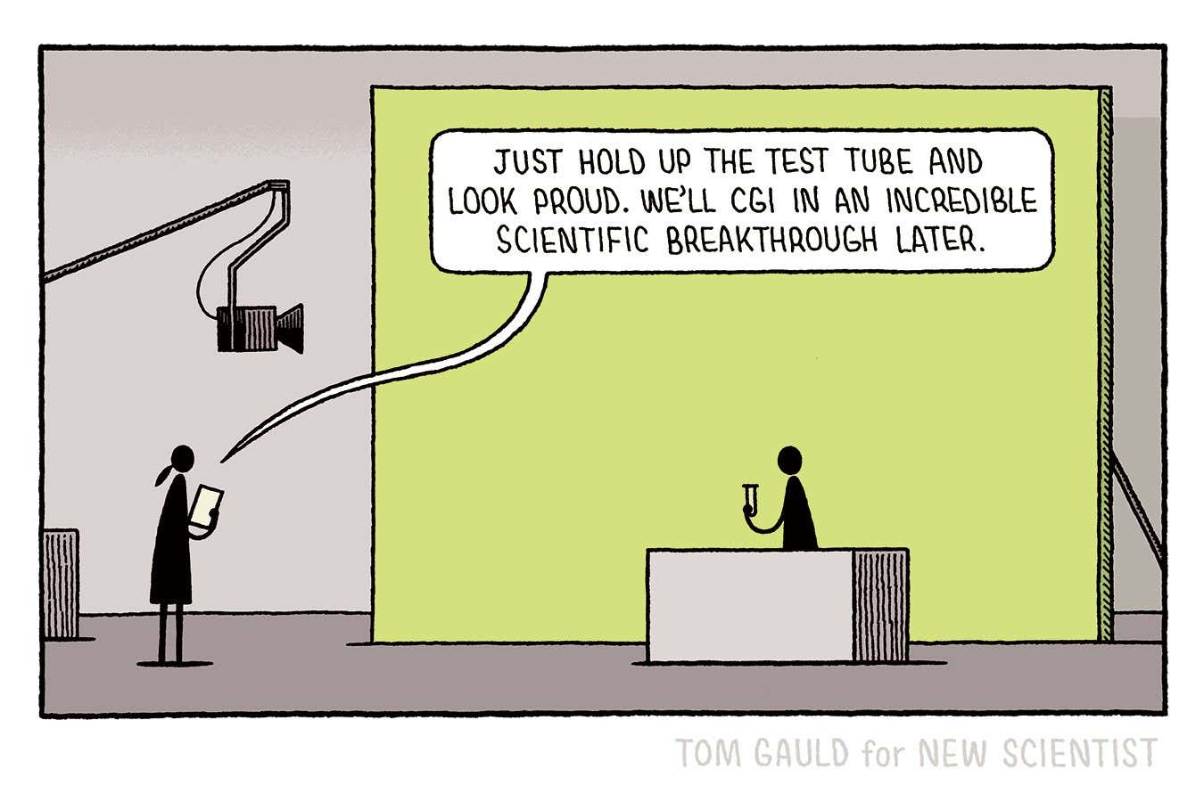 Tom Gauld: 'Just hold up the test tube and look proud'
