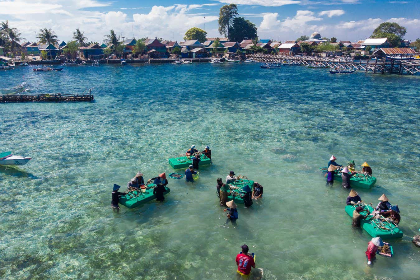 Communities in Indonesia work with Mars Sustainable Solutions to restore coral using Reef Stars