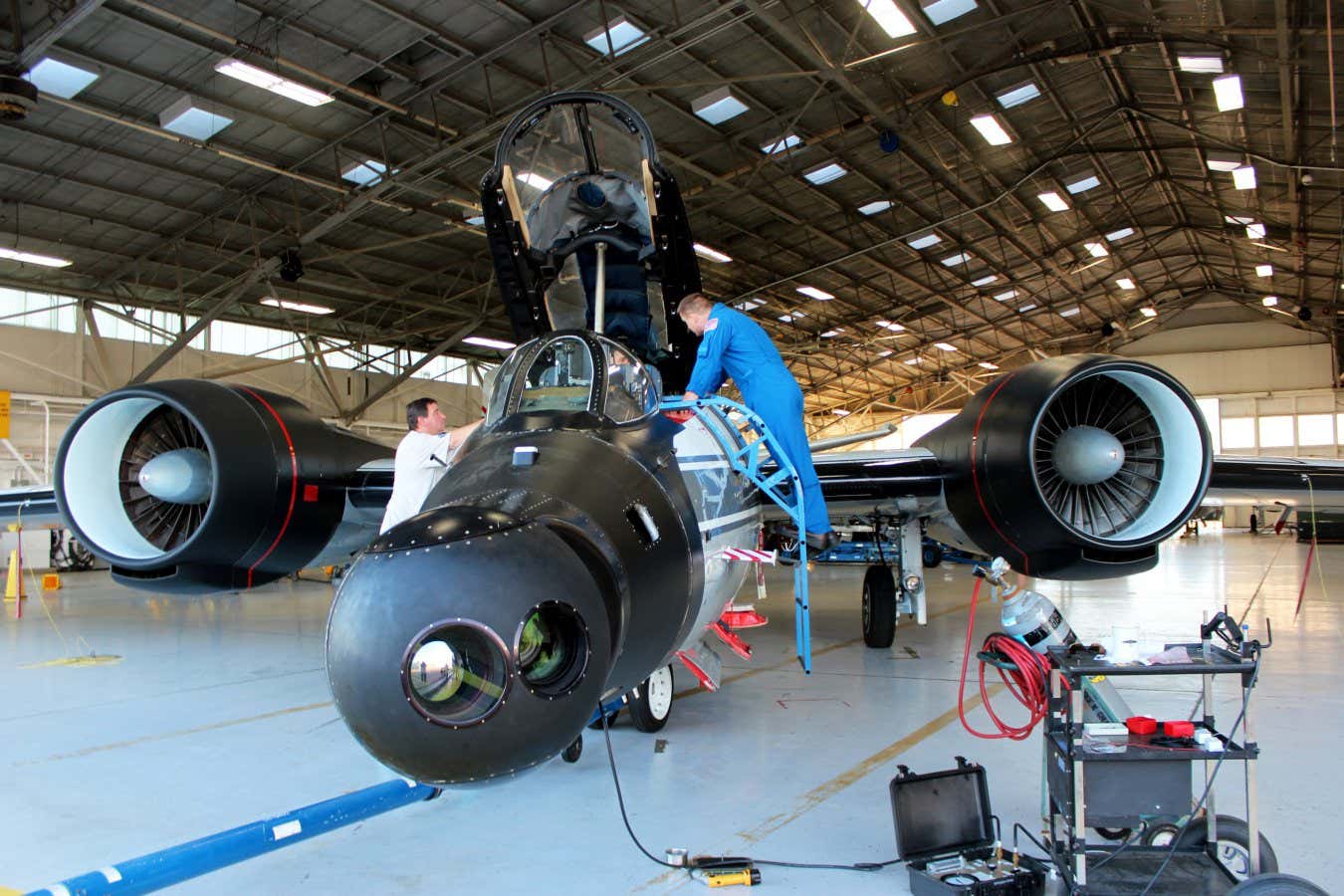 One of NASA’s WB-57F research jets