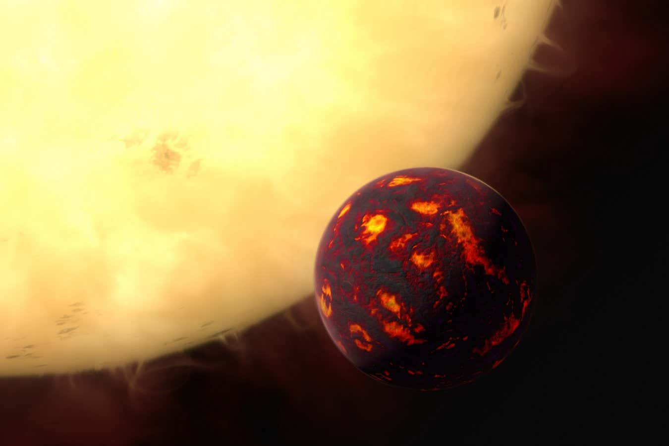 Artist's impression of a super-Earth