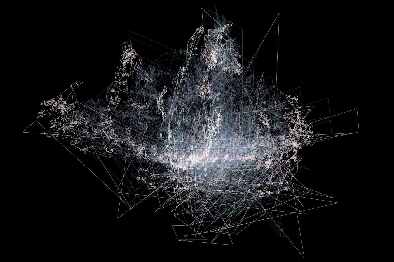 6 Generative study (I WILL FOLLOW THE SHIP) Matthew Attard, Generative study (I WILL FOLLOW THE SHIP), 2023 Eye-tracking drawing, Generative algorithm Digital image ? Variable dimensions ? Matthew Attard and Galleria Michela Rizzo