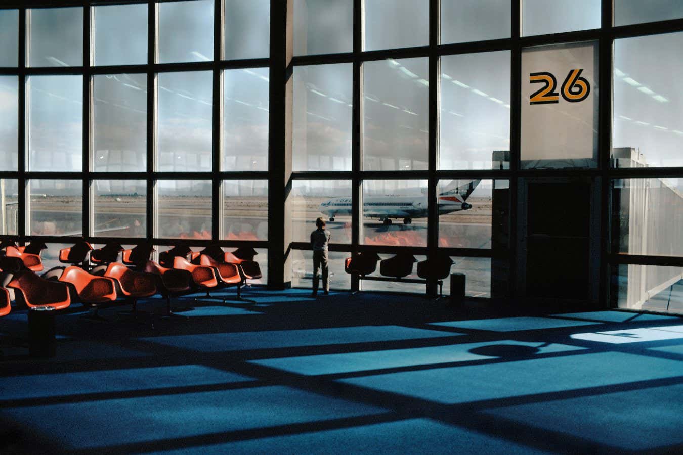 USA. Nevada. Las Vegas airport. 1982