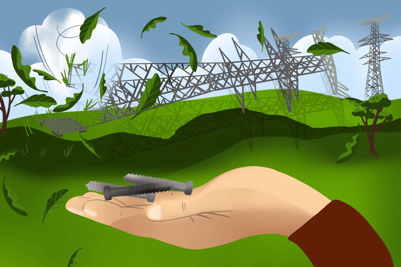 'Unprecedented and inconceivable': pylon falls over after nuts removed