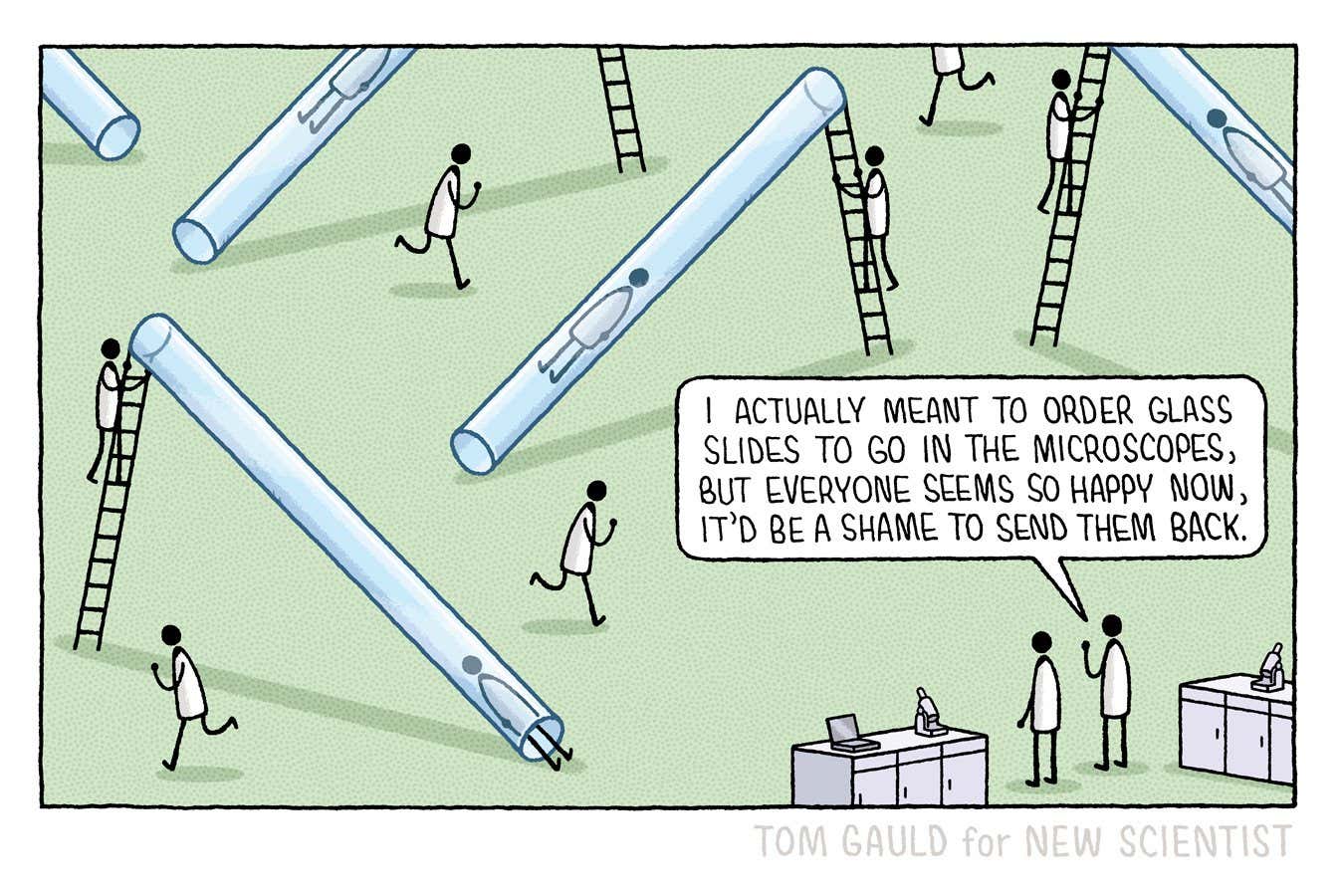 Tom Gauld on an accidental lab order