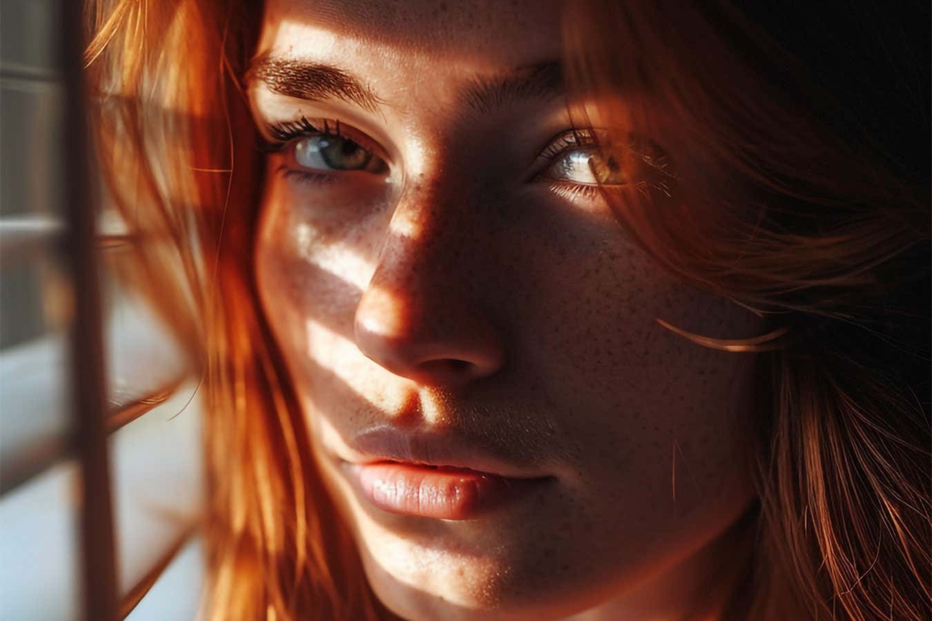 AI generated person with red hair