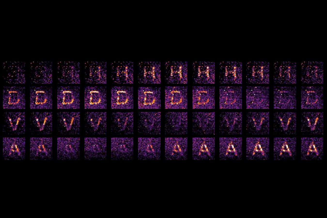 Quantum hologram interference with erasing effect. (a) The interfered holographic image with different polarization projections in the signal arm when an H eraser is inserted in the idler arm.