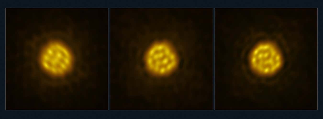 The motion of bubbling gas on the surface of the star R Doradus