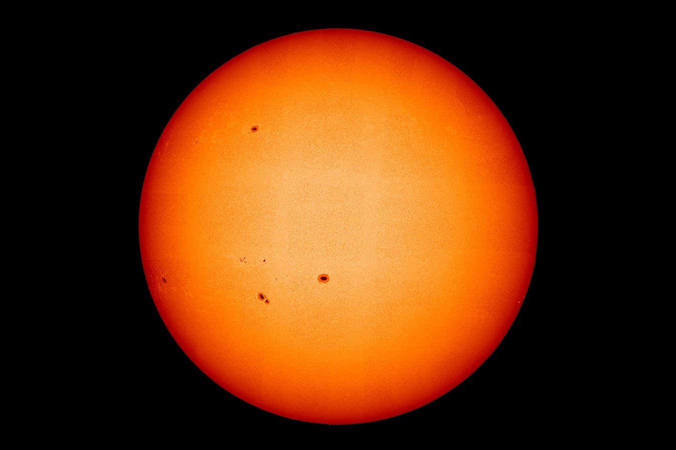 The sun in visible light taken by the Polarimetric and Helioseismic Imager on the Solar Orbiter spacecraft
