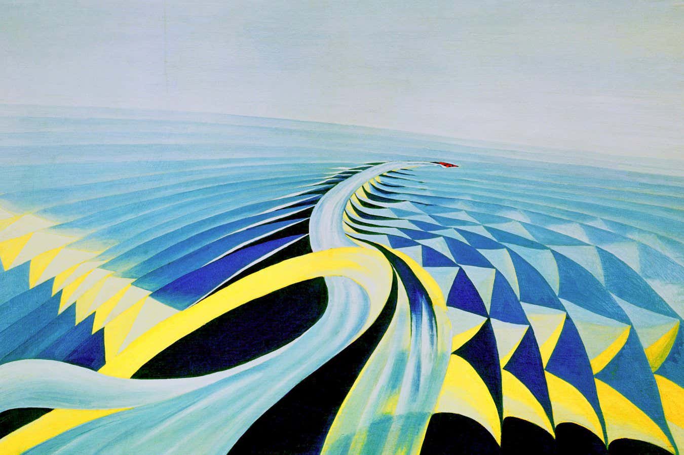 2YJ64RA . Benedetta Cappa Marinetti (Benedetta) (Rome 1897 - Venice 1977) Velocit? di motoscafo, 1919-1924 Oil on canvas, 70 x 110 cm