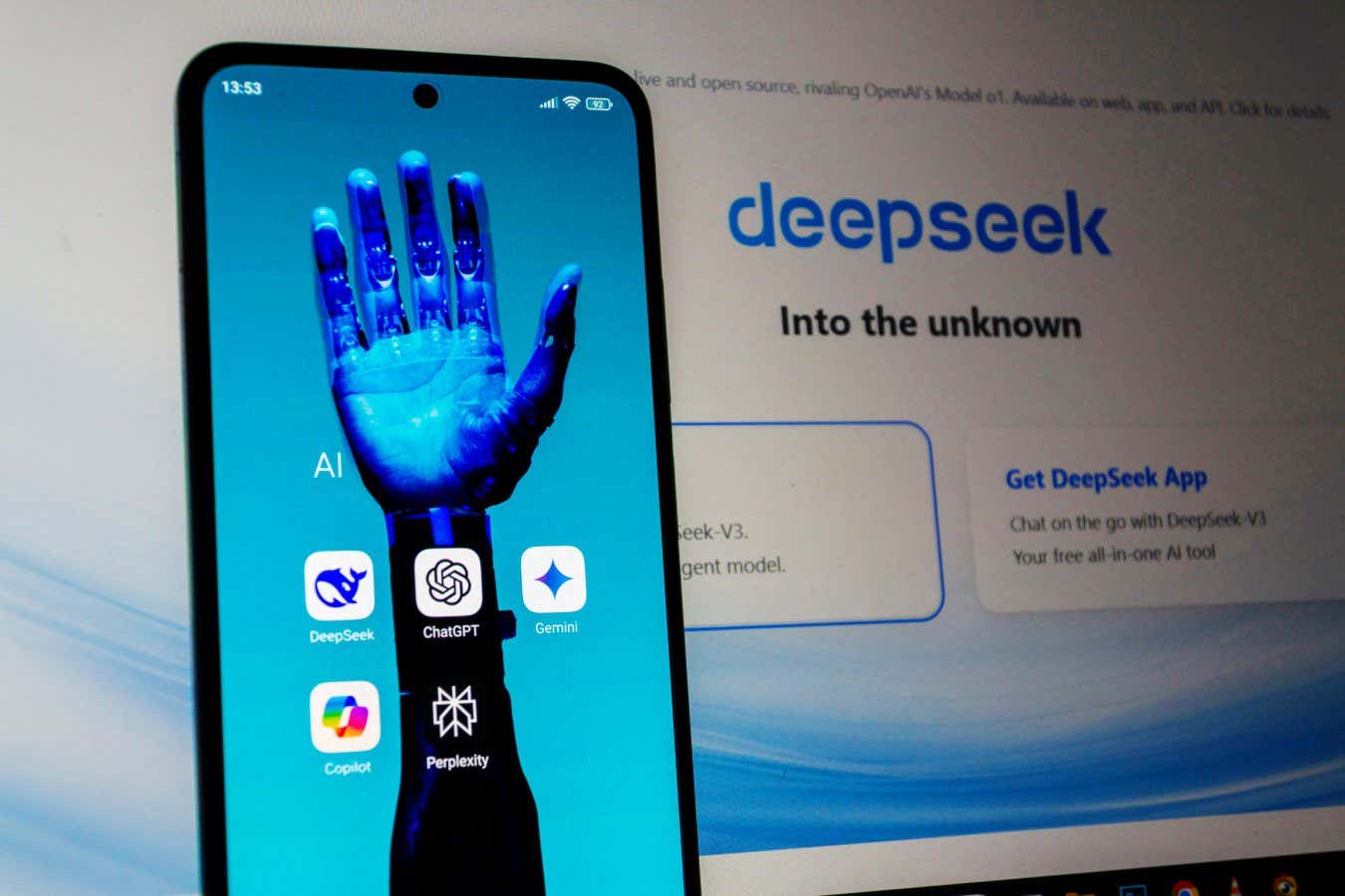 2SA3JYH Various Artificial Intelligence mobile apps, DeepSeek open-source large language models app on January 28, 2025 in Prague, Czech Republic.